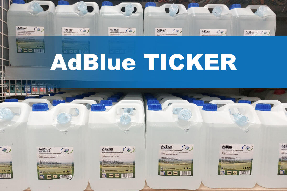 AdBlue Ticker: Preis, Kosten, Knappheit und Verfügbarkeit in der Krise