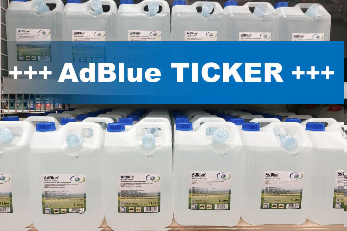 AdBlue Ticker: Versorgungslage, Mangel, Angebote