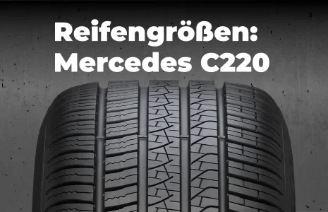 Mercedes C 220 – Zugelassene Reifengrößen