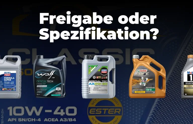 Motoröl Freigabe oder Spezifikation